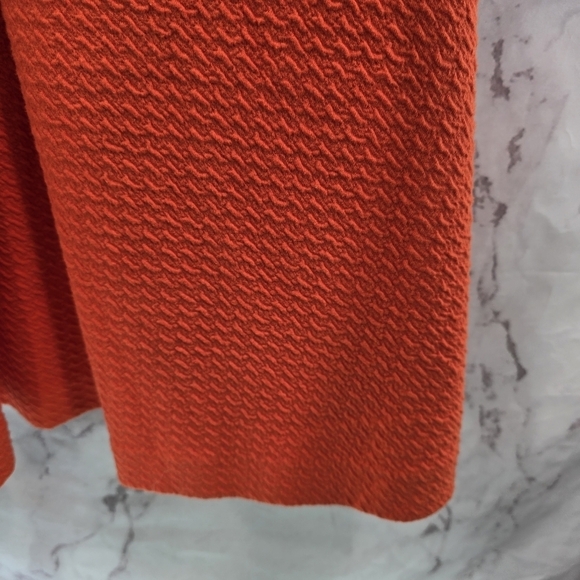 Anthropologie Dress Womens 8 Medium Orange Armour Cross Front Jacquard Mini - Picture 4 of 10